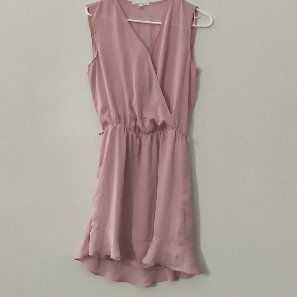 Dusty pink chiffon dress size medium